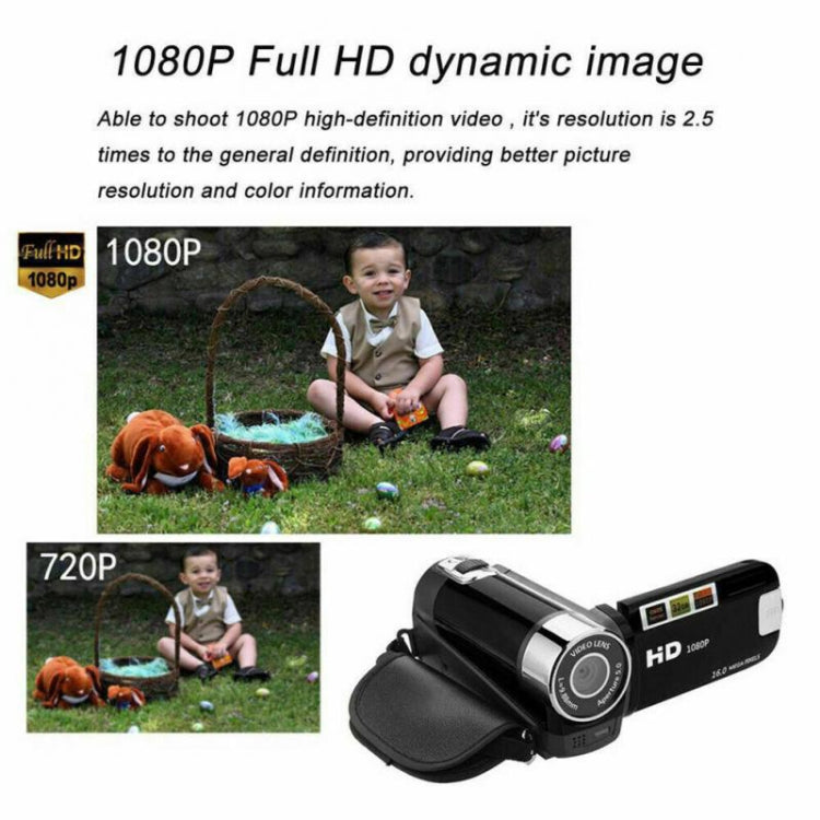 16X Digital Zoom HD 16 Million Pixel Home Travel DV Camera, UK Plug (Black) - Video Cameras by PMC TechLife | Online Shopping South Africa | PMC TechLife | Buy Now Pay Later Mobicred