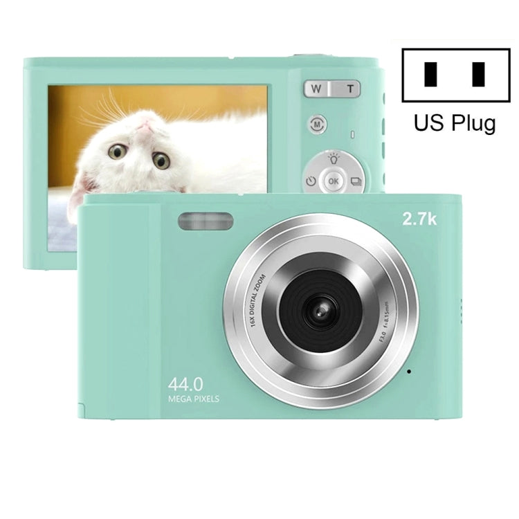DC302 2.88 inch 44MP 16X Zoom 2.7K Full HD Digital Camera Children Card Camera, US Plug(Green) - Children Cameras by PMC TechLife | Online Shopping South Africa | PMC TechLife | Buy Now Pay Later Mobicred