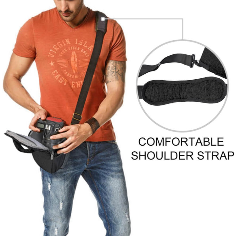 CADEN D1 Waterproof Crossbody Shoulder SLR Camera Bag, Size: 19 x 13x 21cm (Black) - free shipping - PMC TechLife - Order now!