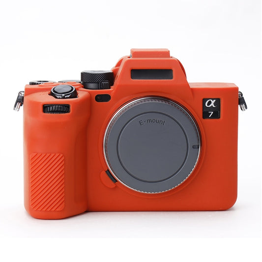 Soft Silicone Protective Case for Sony A7 IV (Orange) - Protective Case by PMC Jewellery | Online Shopping South Africa | PMC Jewellery | Buy Now Pay Later Mobicred