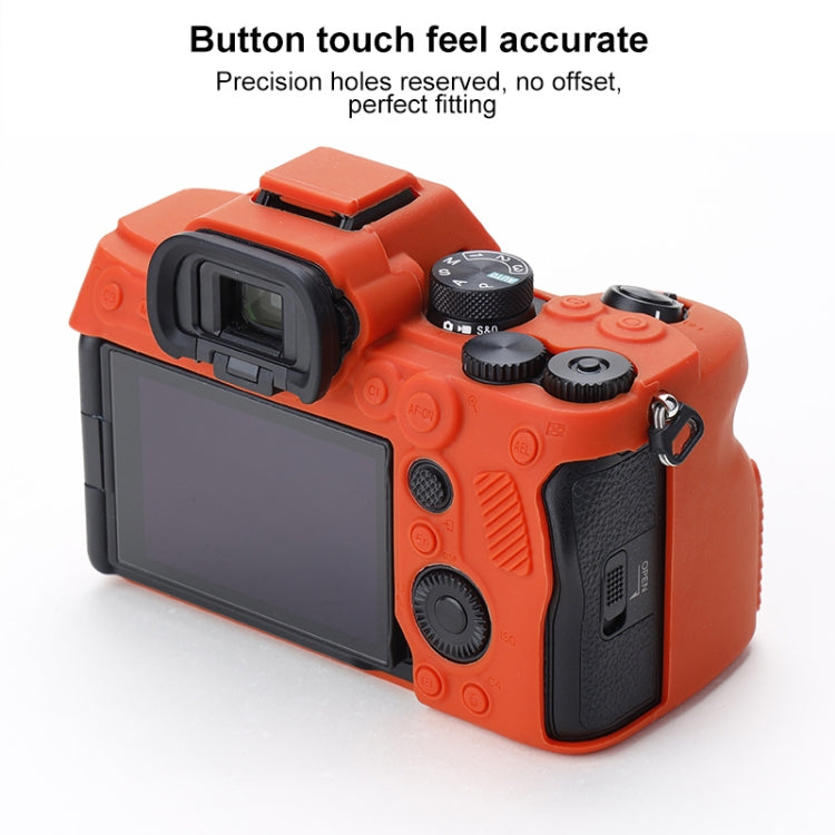 Soft Silicone Protective Case for Sony A7 IV (Orange) - Protective Case by PMC TechLife | Online Shopping South Africa | PMC TechLife | Buy Now Pay Later Mobicred