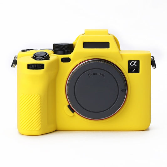 Soft Silicone Protective Case for Sony A7 IV (Yellow) - Protective Case by PMC Jewellery | Online Shopping South Africa | PMC Jewellery | Buy Now Pay Later Mobicred