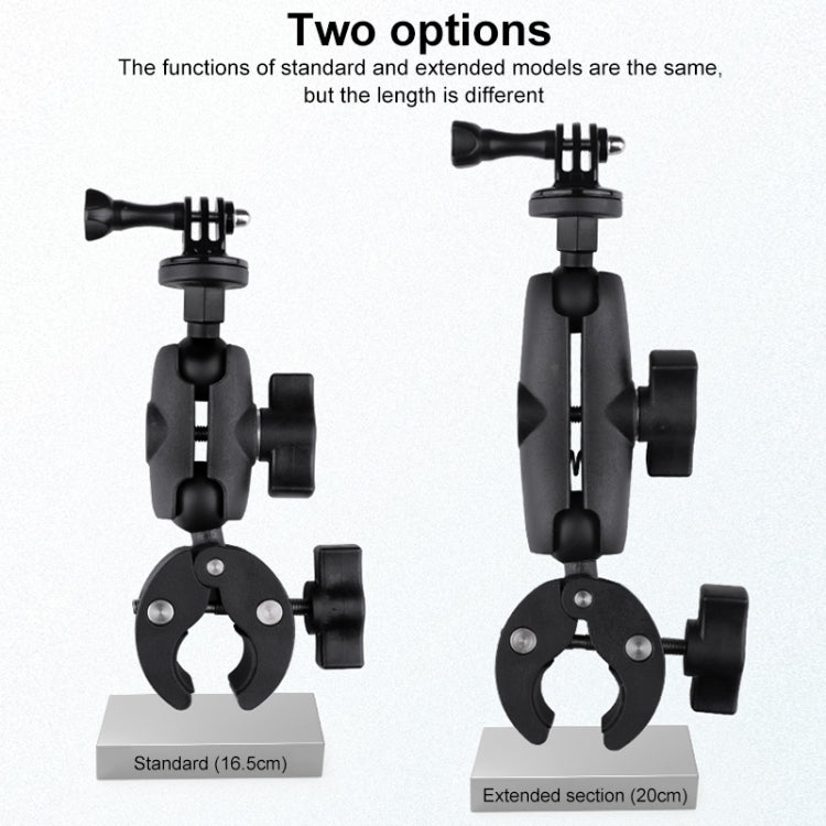 360 Rotation Adjustable Action Camera Bike Motorcycle Handlebar Holder with Phone Clamp (Black) - Bicycle Handlebar Mount by PMC TechLife | Online Shopping South Africa | PMC TechLife | Buy Now Pay Later Mobicred