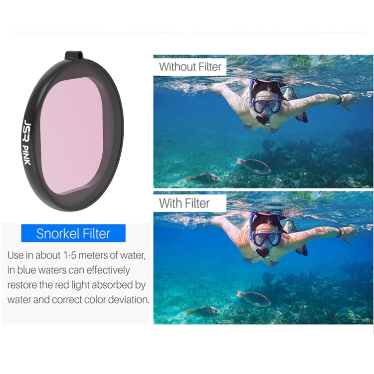 JSR Round Housing Diving 3 in 1 Red + Yellow + Purple Lens Filter for GoPro HERO8 Black - Lens Filter by JSR | Online Shopping South Africa | PMC Jewellery | Buy Now Pay Later Mobicred