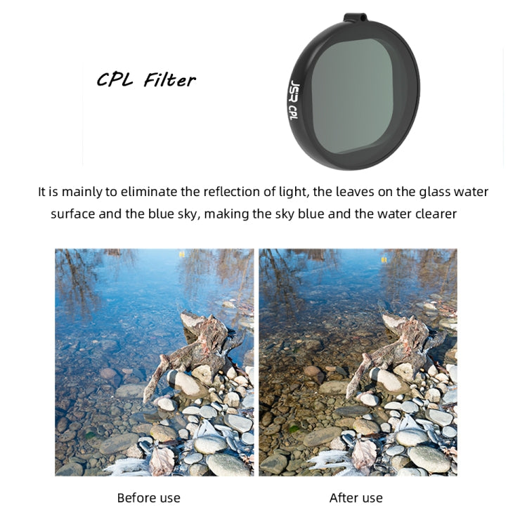 JSR Round Housing CPL Lens Filter for GoPro HERO8 Black - Lens Filter by JSR | Online Shopping South Africa | PMC TechLife | Buy Now Pay Later Mobicred