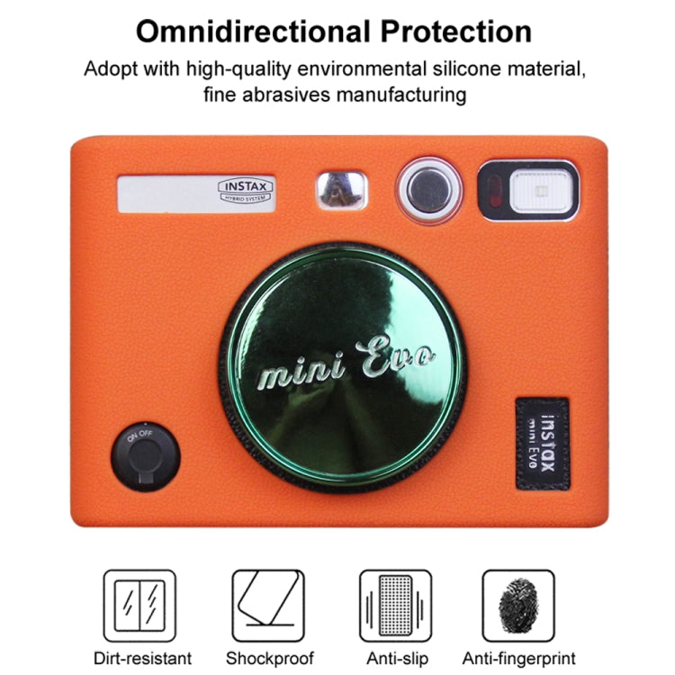 Soft Silicone Protective Case for FUJIFILM instax mini Evo (Orange) - Protective Case by PMC TechLife | Online Shopping South Africa | PMC TechLife | Buy Now Pay Later Mobicred