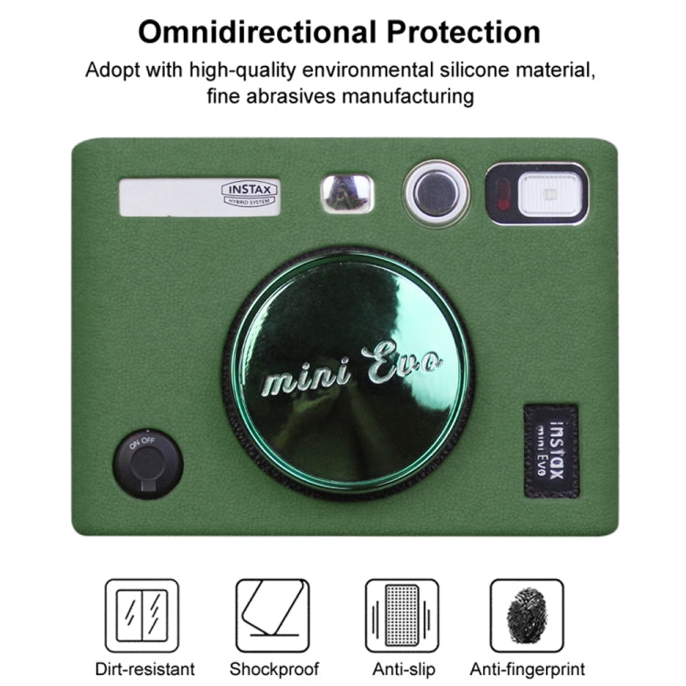 Soft Silicone Protective Case for FUJIFILM instax mini Evo (Green) - Protective Case by PMC TechLife | Online Shopping South Africa | PMC TechLife | Buy Now Pay Later Mobicred