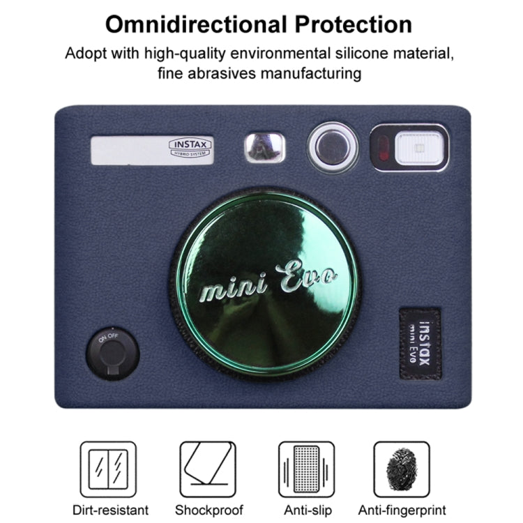 Soft Silicone Protective Case for FUJIFILM instax mini Evo (Blue) - Protective Case by PMC TechLife | Online Shopping South Africa | PMC TechLife | Buy Now Pay Later Mobicred