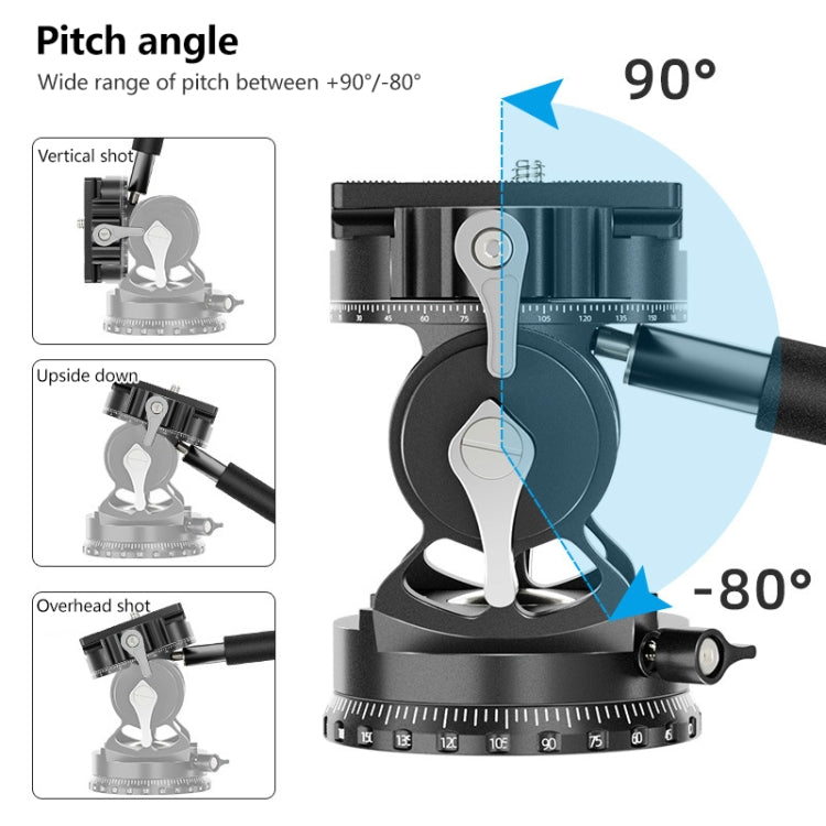 BEXIN DT-02S/S 2D 360 Degree Panorama Heavy Duty Tripod Action Fluid Drag Head with Quick Release Plate - free shipping - PMC TechLife - Order now!