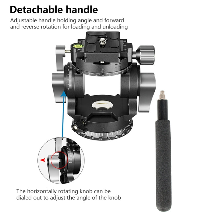 BEXIN DT-03S/S 360 Degree Panorama Heavy Duty Tripod Action Fluid Drag Head with Quick Release Plate - free shipping - PMC TechLife - Order now!