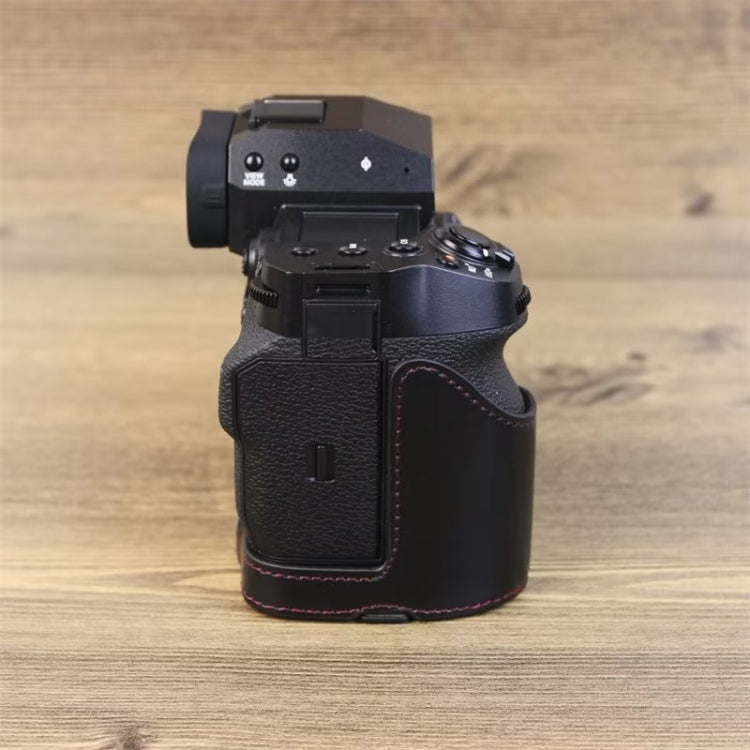 For Fujifilm XH2S 1/4 inch Thread PU Leather Camera Half Case Base (Brown) - Half Case by PMC TechLife | Online Shopping South Africa | PMC TechLife | Buy Now Pay Later Mobicred