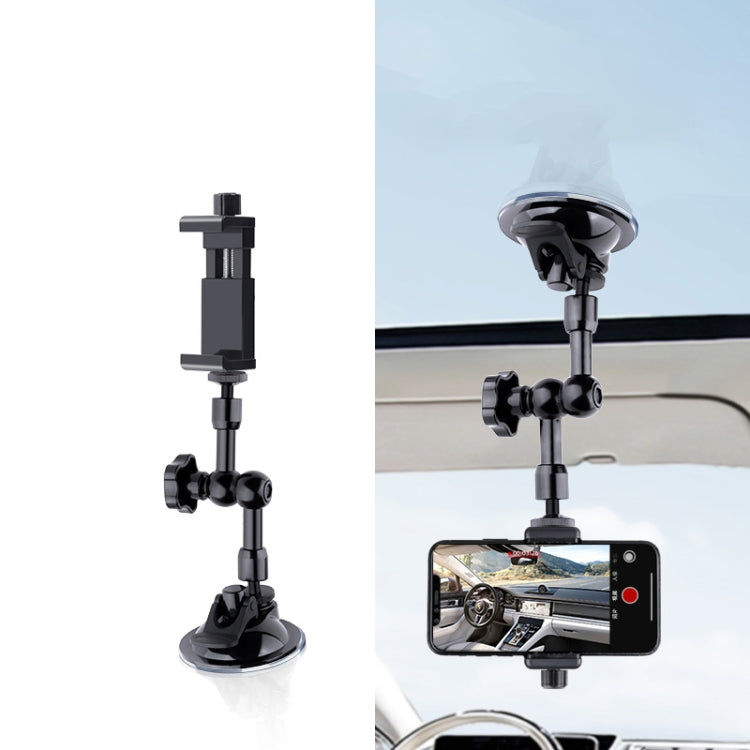 27cm Single Suction Cup Articulating Friction Magic Arm Phone Clamp Mount (Black) - Holder by PMC TechLife | Online Shopping South Africa | PMC TechLife | Buy Now Pay Later Mobicred