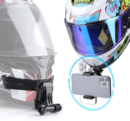 RUIGPRO Action Camera Phone Helmet Mount Kit with J-Hook Buckle & Metal Phone Clamp & Adapter(Black) - Helmet Mount by RUIGPRO | Online Shopping South Africa | PMC Jewellery | Buy Now Pay Later Mobicred