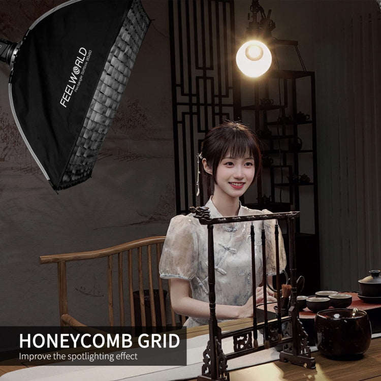 FEELWORLD FSR90 60x90cm Rectangular Softbox Quick Release Bowens Mount Diffuser - free shipping - PMC TechLife - Order now!