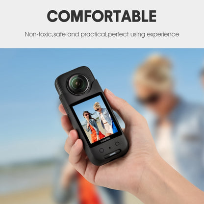 For Insta360 X3 STARTRC Full Body Silicone Protective Case(Black) - Case & Bags by STARTRC | Online Shopping South Africa | PMC Jewellery
