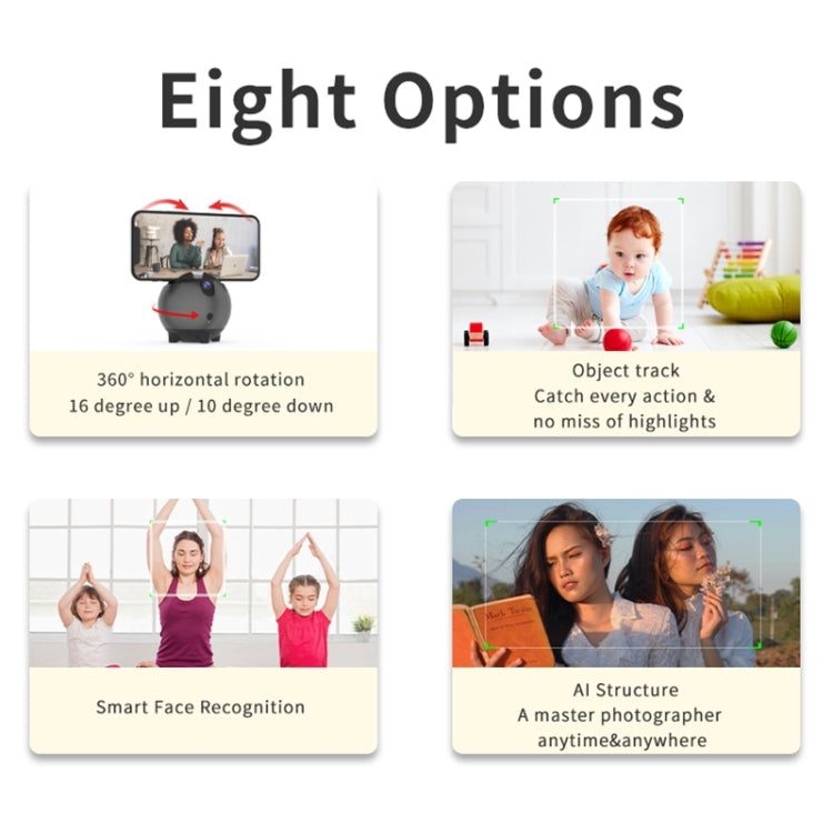 Q9 Al Gesture Recognition Two Axis Follow-up Cloud Platform(Gun Metal) - Tripod Heads by PMC TechLife | Online Shopping South Africa | PMC TechLife | Buy Now Pay Later Mobicred