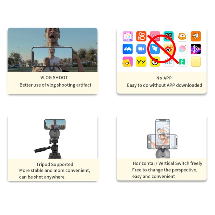 Q9 Al Gesture Recognition Two Axis Follow-up Cloud Platform(Gun Metal) - Tripod Heads by PMC TechLife | Online Shopping South Africa | PMC TechLife | Buy Now Pay Later Mobicred