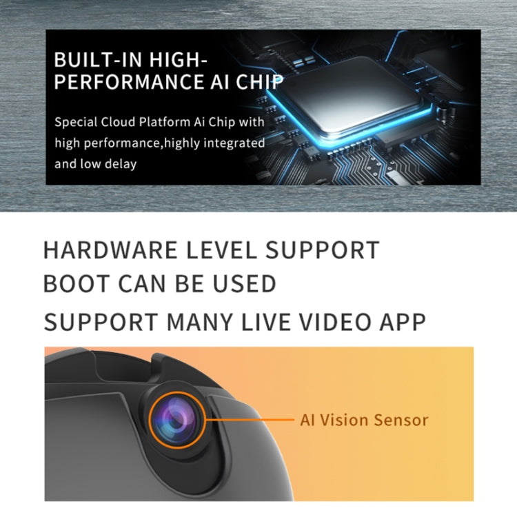 Q9 Al Gesture Recognition Two Axis Follow-up Cloud Platform(Dark Gray) - Tripod Heads by PMC TechLife | Online Shopping South Africa | PMC TechLife | Buy Now Pay Later Mobicred