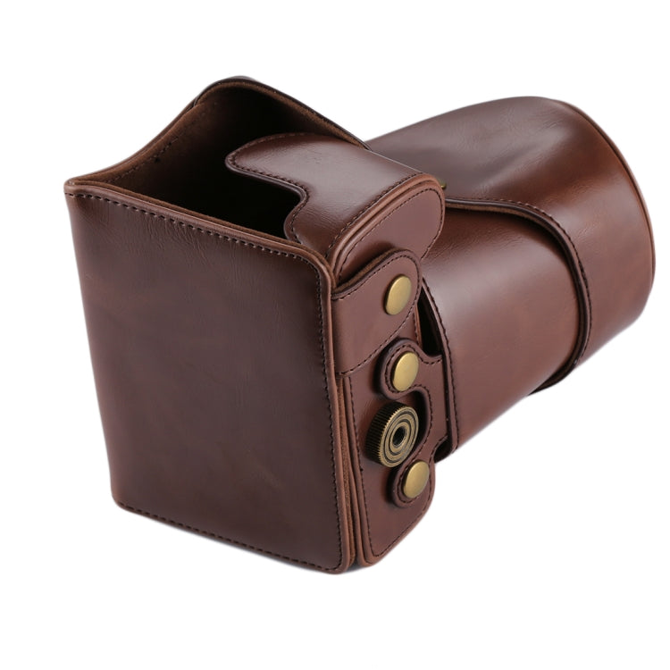 Full Body Camera PU Leather Case Bag for Canon EOS 200D  (18-55mm Lens)(Coffee) - free shipping - PMC TechLife - Order now!