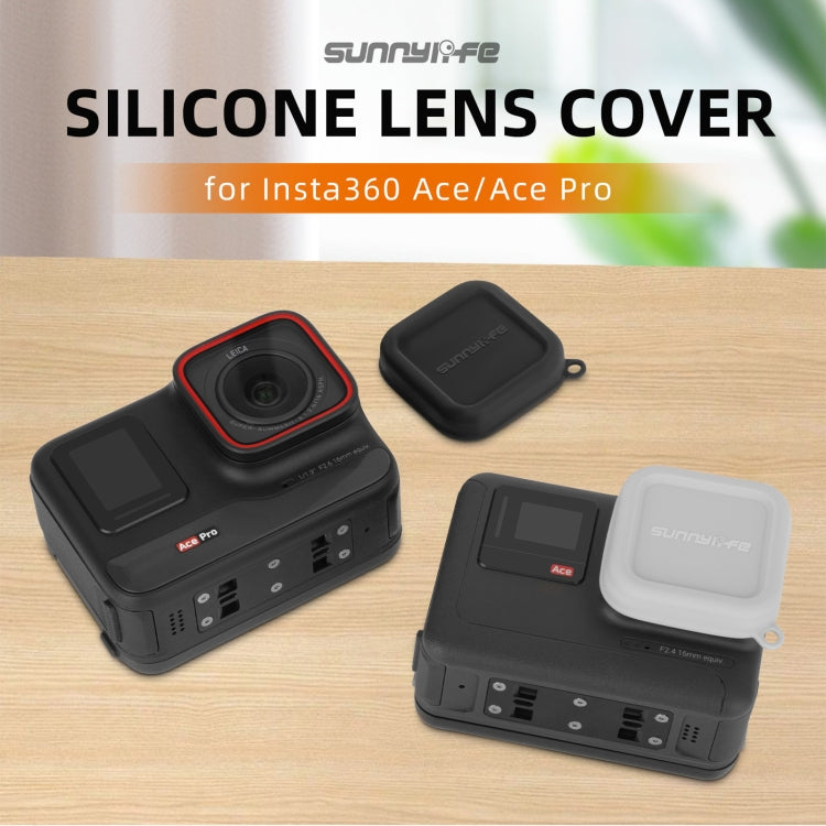 For Insta360 Ace / Ace Pro Sunnylife Silicone Lens Cap Protector Lens Cover (Grey) - Case & Bags by Sunnylife | Online Shopping South Africa | PMC TechLife