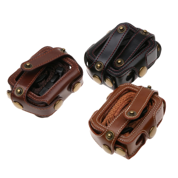 For GoPro HERO7 Black /6 /5  PU Leather Housing Case with Neck Strap & Buttons(Brown) - free shipping - PMC TechLife - Order now!