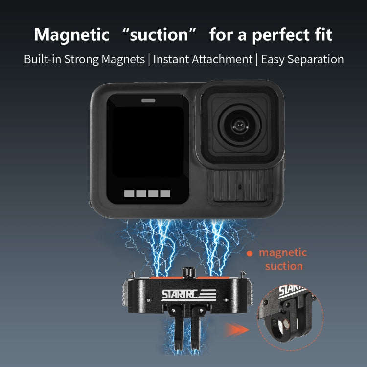 For GoPro HERO13 Black STARTRC Magnetic Quick Release Base Mount (Black) - free shipping - PMC TechLife - Order now!