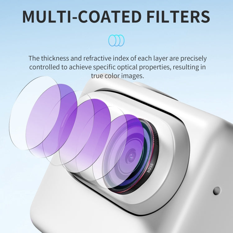 For Insta360 GO 3S STARTRC 4 in 1 ND8 ND16 ND32 ND64 Camera Lens Filter (Black Red) - free shipping - PMC TechLife - Order now!