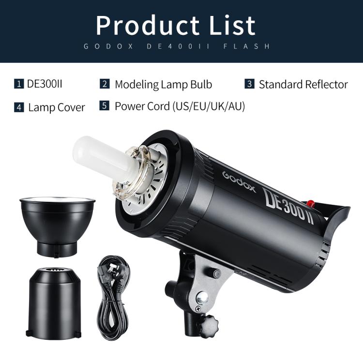 Godox DE300II 300Ws Studio Flash Light Strobe Lamp Head Bowens Mount Speedlight (AU Plug) - free shipping - PMC TechLife - Order now!