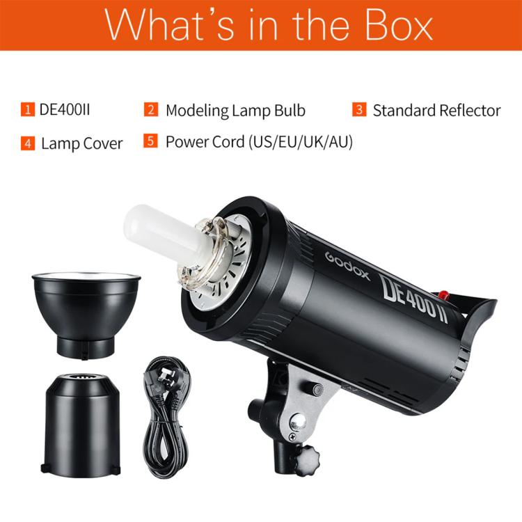 Godox DE400II 400Ws Studio Flash Light Strobe Lamp Head Bowens Mount Speedlight (US Plug) - free shipping - PMC TechLife - Order now!