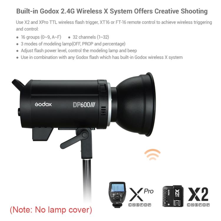 Godox DP400III Studio Flash Photo Light 400Ws 2.4G Wireless X System Bowens Mount Strobe Light, No Lamp Cover (EU Plug) - free shipping - PMC TechLife - Order now!