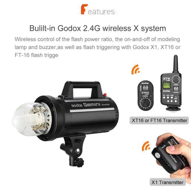 Godox Gemini GS200II Studio Flash Light 200Ws Bowens Mount Strobe Flash (UK Plug) - free shipping - PMC TechLife - Order now!
