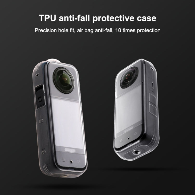 For Insta360 X3 Hollow Clear TPU Protective Case (Transparent) - Case & Bags by PMC TechLife | Online Shopping South Africa | PMC TechLife | Buy Now Pay Later Mobicred