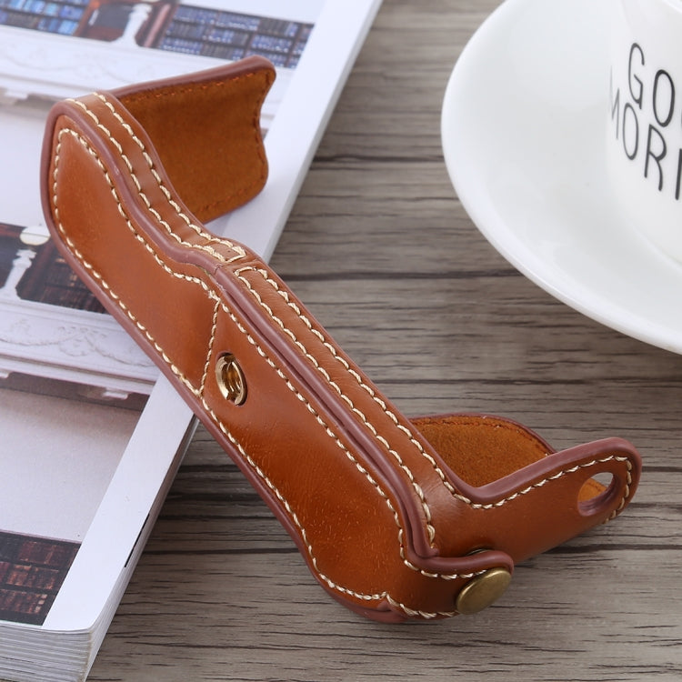 1/4 inch Thread PU Leather Camera Half Case Base for Canon G7 X Mark II (Brown) - Half Case by PMC TechLife | Online Shopping South Africa | PMC TechLife | Buy Now Pay Later Mobicred