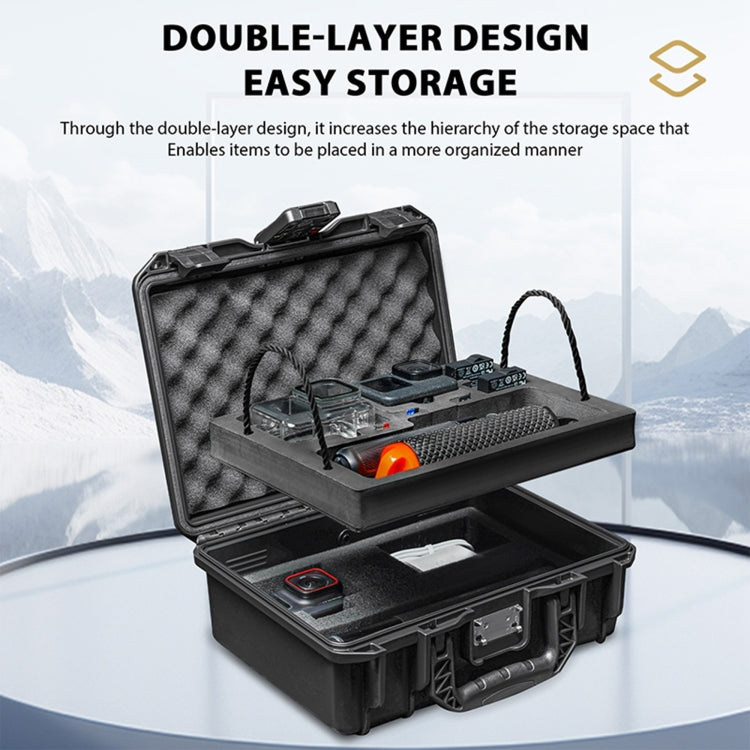 STARTRC DIY Combination Lock Waterproof Dual-layer Suitcase Storage Box (Black) - free shipping - PMC TechLife - Order now!