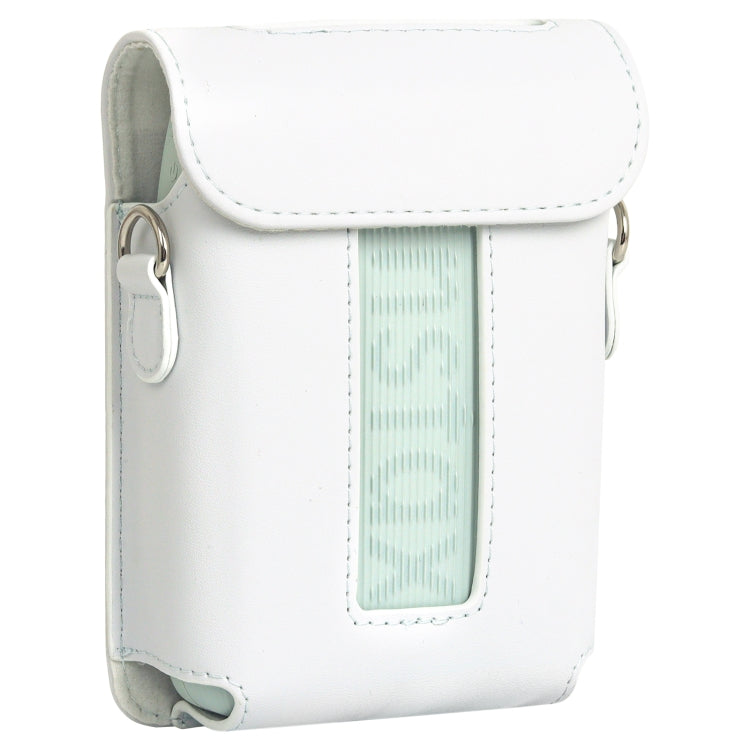 For FUJIFILM Instax mini Link 3 Full Body Leather Case Bag with Strap (White) - Leather Bag by PMC TechLife | Online Shopping South Africa | PMC TechLife | Buy Now Pay Later Mobicred