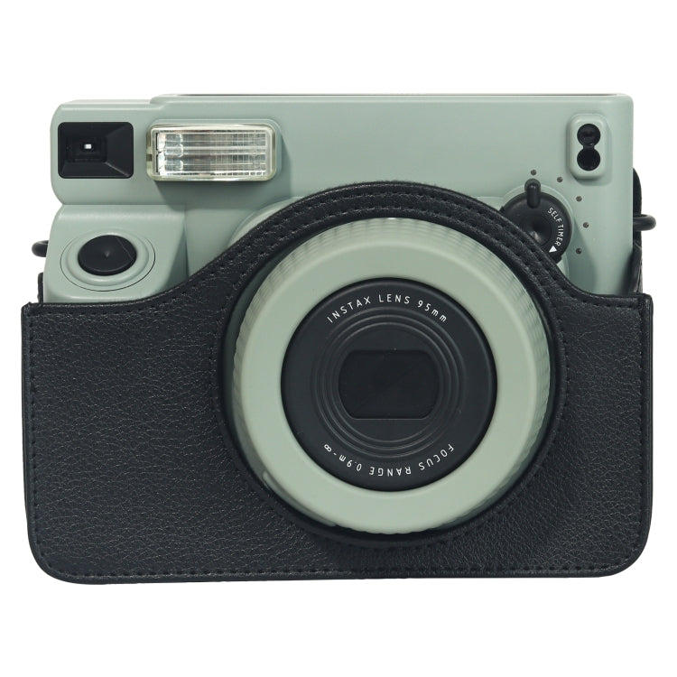 For FUJIFILM Instax WIDE 400 Full Body Leather Case Bag with Strap (Black) - Leather Bag by PMC TechLife | Online Shopping South Africa | PMC TechLife | Buy Now Pay Later Mobicred