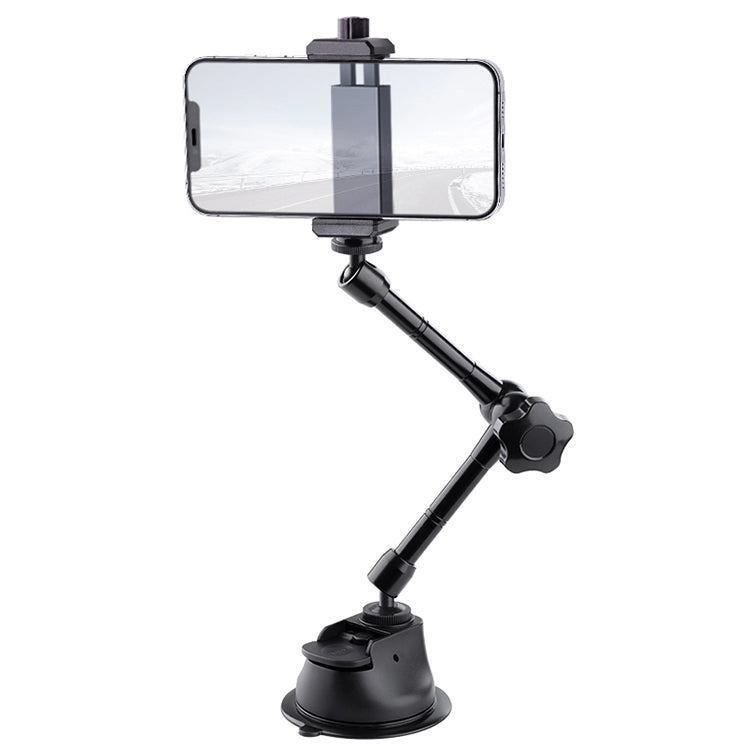 Single Suction Cup Articulating Friction Magic Arm Phone Clamp Mount (Black) - Holder by PMC TechLife | Online Shopping South Africa | PMC TechLife | Buy Now Pay Later Mobicred