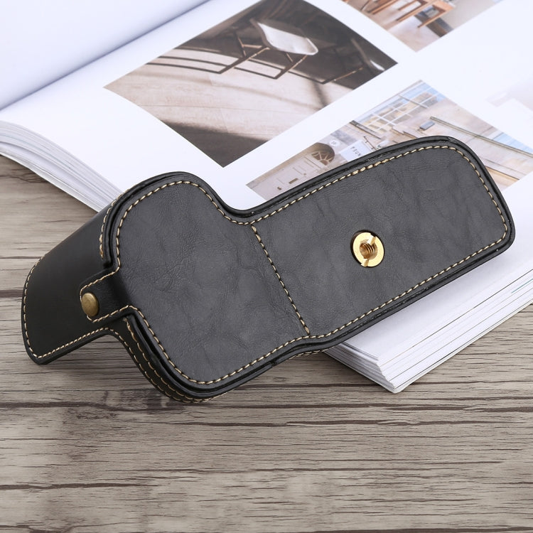 1/4 inch Thread PU Leather Camera Half Case Base for Canon EOS 5D Mark IV / 5D Mark III(Black) - free shipping - PMC TechLife - Order now!