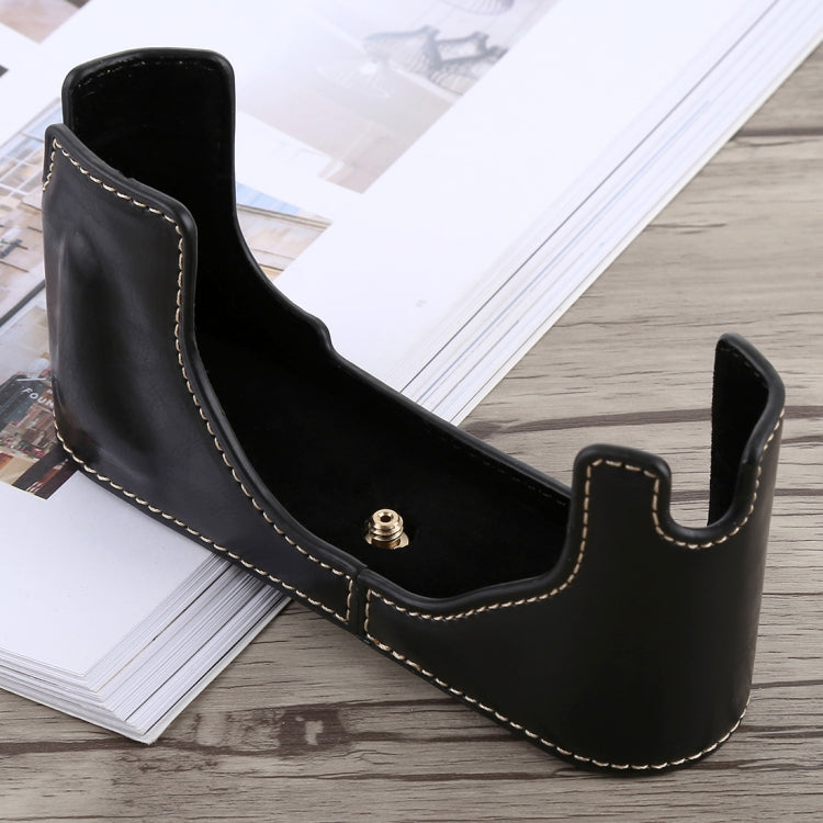 1/4 inch Thread PU Leather Camera Half Case Base for Leica M9 (Black) - free shipping - PMC TechLife - Order now!