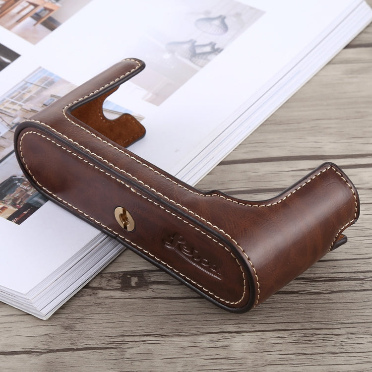 1/4 inch Thread PU Leather Camera Half Case Base for Leica M9 (Coffee) - free shipping - PMC TechLife - Order now!