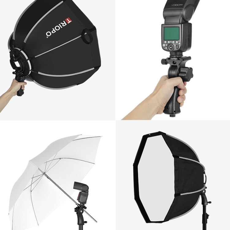 TRIOPO KS65 65cm Speedlite Flash Octagon Parabolic Softbox Diffuser with Bracket Mount Handle for Speedlite - free shipping - PMC TechLife - Order now!