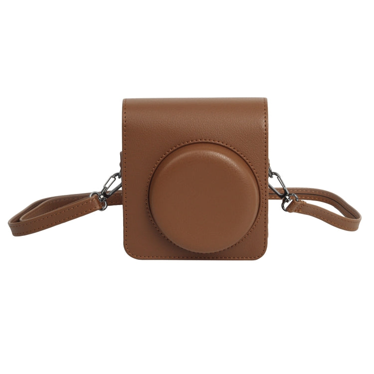 For Fujifilm Instax mini 99 Full Body Camera PU Leather Case Bag with Strap (Brown) - Leather Bag by PMC TechLife | Online Shopping South Africa | PMC TechLife | Buy Now Pay Later Mobicred