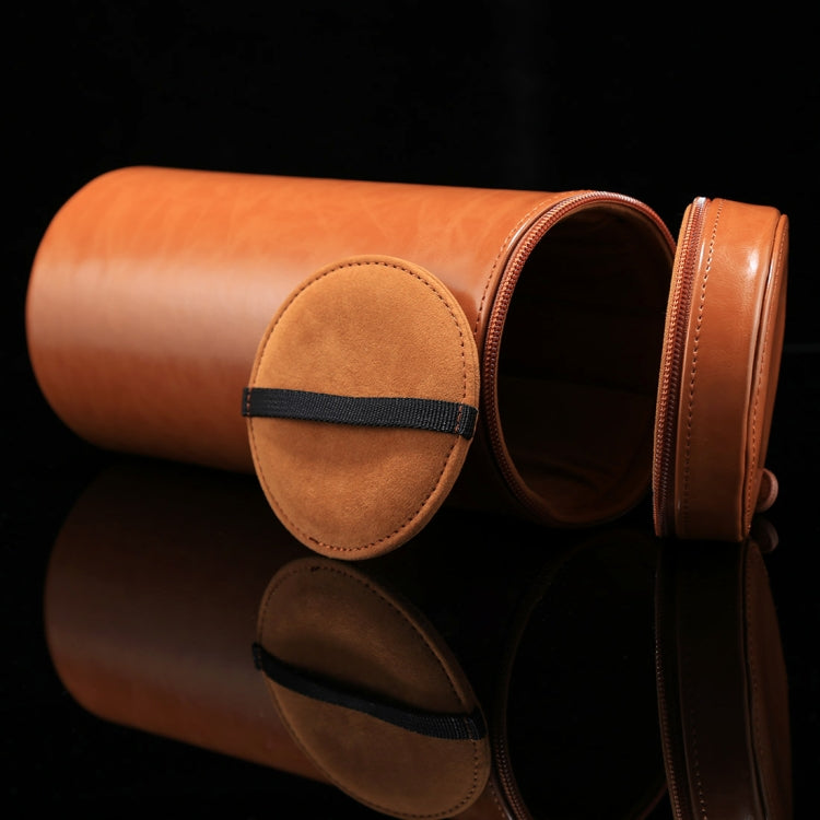 Extra Large Lens Case Zippered PU Leather Pouch Box for DSLR Camera Lens, Size: 24.5*10.5*10.5cm(Brown) - free shipping - PMC TechLife - Order now!