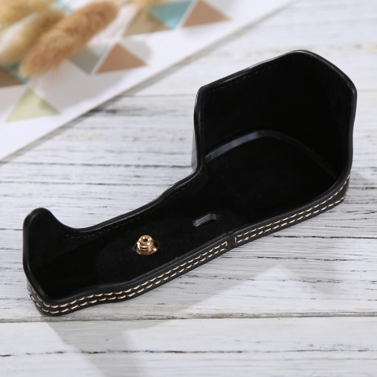 1/4 inch Thread PU Leather Camera Half Case Base for Sony ILCE-6000 / A6000(Black) - free shipping - PMC TechLife - Order now!