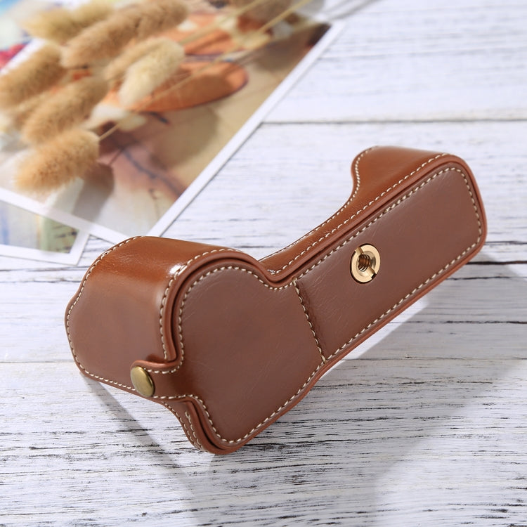 1/4 inch Thread PU Leather Camera Half Case Base for Sony A7S2 / A7R2 / A7K2 / A7 II(Brown) - free shipping - PMC TechLife - Order now!