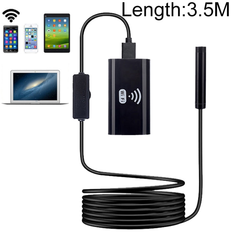 F99 HD Mobile Phone Endoscope, 8mm Waterproof Pipe Endoscope, Wifi Version, Flexible Cord, Length: 3.5m(Black) -  by PMC Jewellery | Online Shopping South Africa | PMC Jewellery | Buy Now Pay Later Mobicred