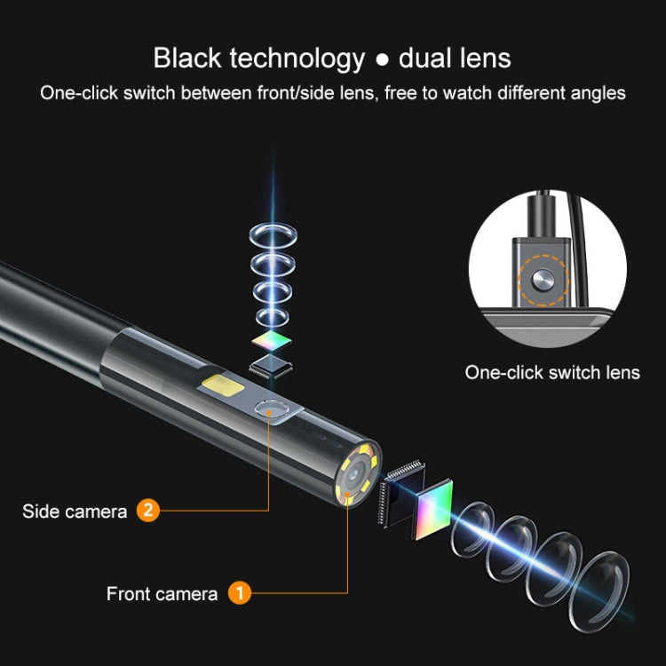 TESLONG NTS500B 5 inch 5mm Dual Lens HD Endoscope 200W Pixel Industrial Endoscope - free shipping - PMC TechLife - Order now!
