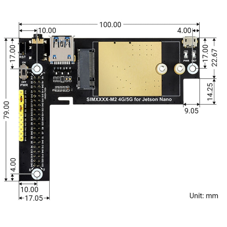 Waveshare SIM8200EA-M2 5G Snapdragon X55 Multi Mode Multi Band 5G/4G/3G Module Expand Board for Jetson Nano, EU Plug - free shipping - PMC Jewellery - Order now!