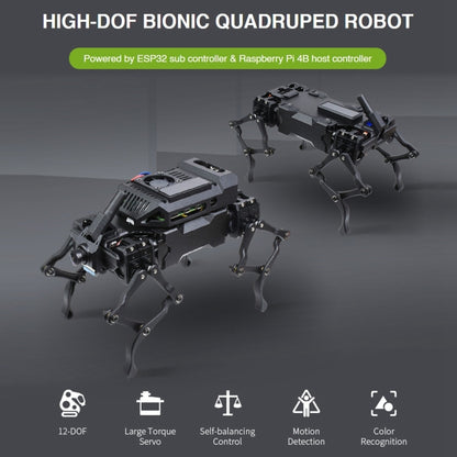 Waveshare WAVEGO 12-DOF Bionic Dog-Like Robot, Basic Version(US Plug) - Robotics Accessories by WAVESHARE | Online Shopping South Africa | PMC Jewellery | Buy Now Pay Later Mobicred