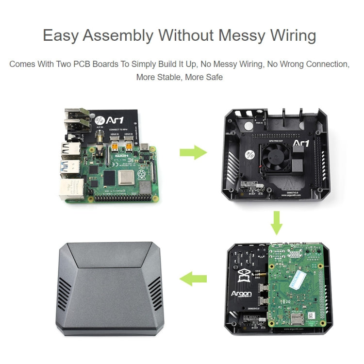 Waveshare Argon One Aluminum Case For Raspberry Pi 4, with Safe Power Button - free shipping - PMC Jewellery - Order now!